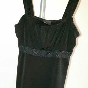IZ Byer California Black Ruched Sleeveless Top M